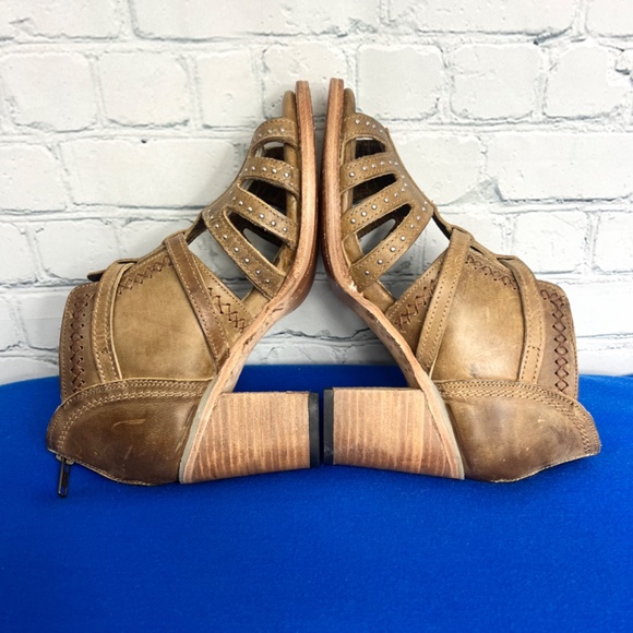 🚫SOLD! •BRAND NEW! |•FREEBIRD🦅BY STEVEN•| Connor Sandal Bootie Distressed Leathe - Picture 5 of 16